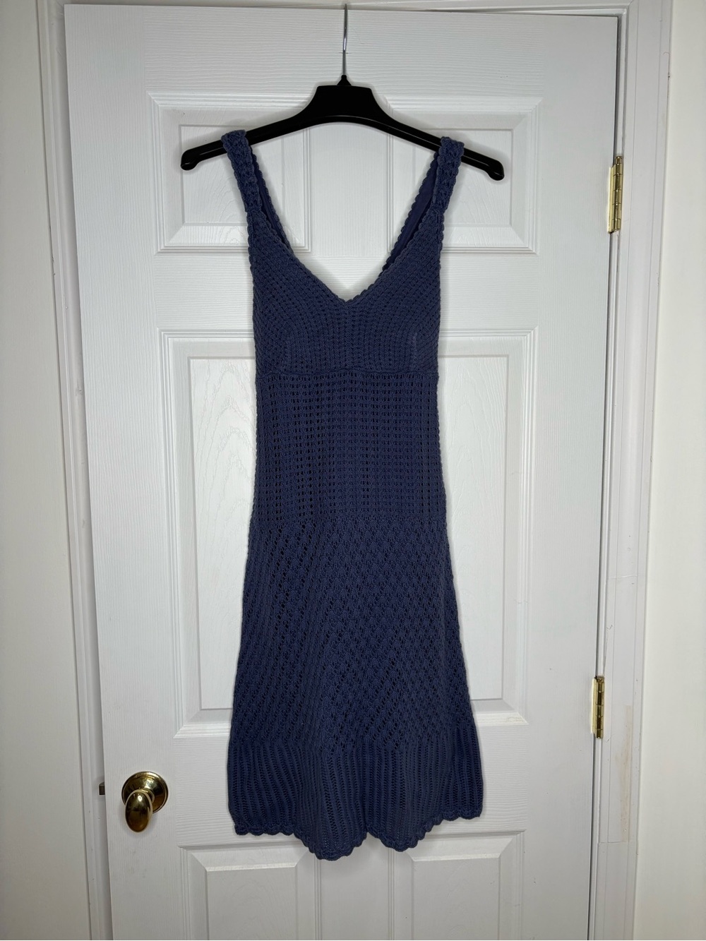 Athleta Navy Crochet Halter Dress Medium